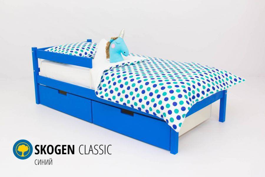 детская кровать skogen classic синий в Ангарске