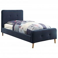 кровать button tufted flannelette navy 140х200 в Ангарске