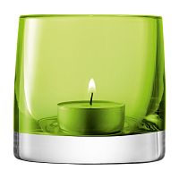 подсвечник стеклянный зеленый лайм для чайной свечи light colour, 8,5 см в Ангарске