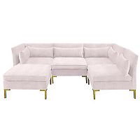 диван zara sectional угловой розовый в Ангарске