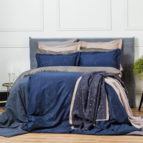 комплект постельного белья decoflux сатин евро cosmos dark в Ангарске