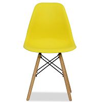 стул деревянный pc-015 желтый ножки дерево (eames style) в Ангарске