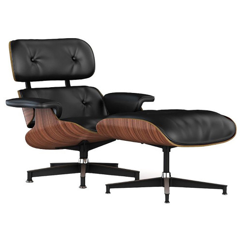 кресло lounge chair & ottoman черное в Ангарске