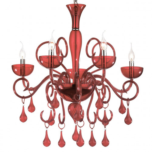 подвесная люстра ideal lux lilly sp5 rosso в Ангарске