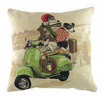 подушка с картинкой scooter dogs green в Ангарске