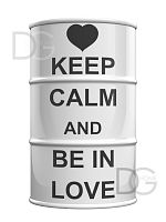 декоративная бочка keep calm and be in love m в Ангарске