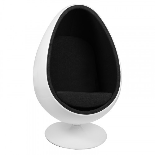 кресло ovalia egg черное в Ангарске
