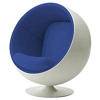 детское кресло eero ball chair бело-синее в Ангарске