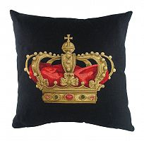 подушка с картинкой короны king crown black в Ангарске