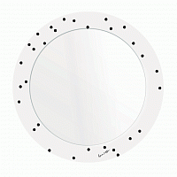 зеркало с рисунком белое круглое черные точки pois в Ангарске