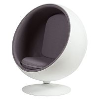 кресло eero ball chair серое в Ангарске