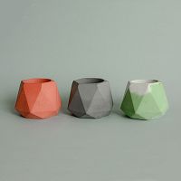 подсвечник из бетона серый eco линту, 6 см в Ангарске