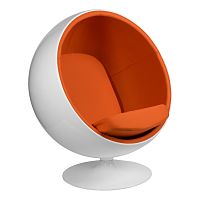 кресло eero aarnio style ball chair оранжевое в Ангарске