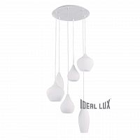 подвесная люстра ideal lux soft sp6 bianco в Ангарске