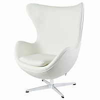 кресло egg chair by arne jacobsen белое в Ангарске