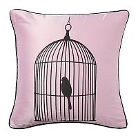 подушка с птичкой в клетке birdie in a cage pink в Ангарске