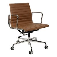 кресло eames style коричневая кожа в Ангарске