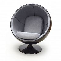 кресло ball chair черно-серое в Ангарске