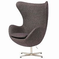 кресло egg chair серое в Ангарске