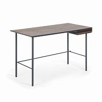 стол mahon desk ореховый шпон, mdf матовый графит в Ангарске