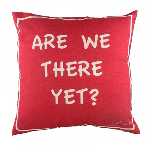 подушка с надписью are we there yet? в Ангарске