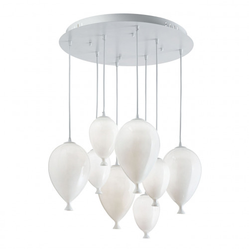 подвесная люстра ideal lux clown sp8 bianco в Ангарске