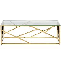 стол журнальный h-bridge gold 120*60*40см золотой в Ангарске