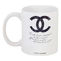 кружка с рисунком drink champagne. coco chanel в Ангарске