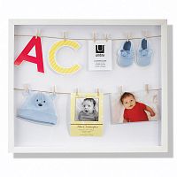 панно с зажимами для 12 фотографий clothesline белое в Ангарске