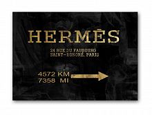 постер hermes без рамки, черный, а4 в Ангарске