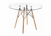 стол стеклянный nixon (eames style) натуральное дерево в Ангарске