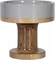 ваза настольная rustic chic bowl grey wood в Ангарске