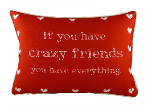 подушка с надписью crazy friends в Ангарске