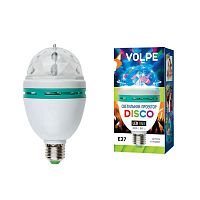 светодиодный светильник-проектор (09839) volpe disko uli-q301 03w/rgb/e27 white в Ангарске