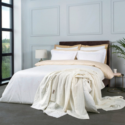 комплект постельного белья decoflux сатин евро cosmos gold в Ангарске