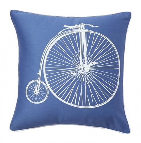 подушка с ретро-велосипедом retro bicycle blue в Ангарске