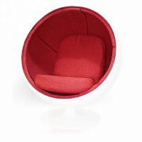 кресло ball chair бело-красное в Ангарске