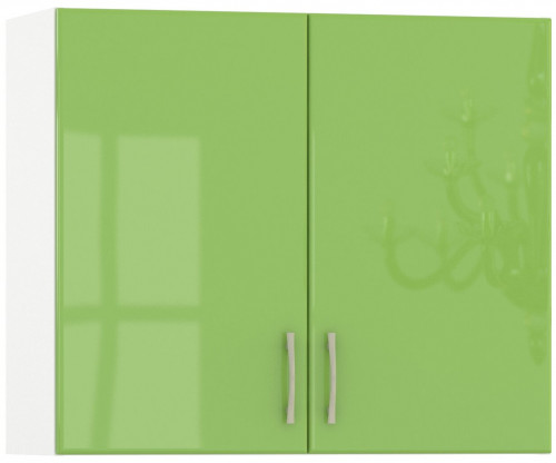 шкаф навесной 800 2 двери кухня сандра эвкалипт глянец/белый, можно сушку установить в Ангарске