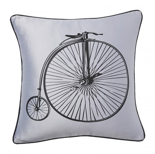 подушка с ретро-велосипедом retro bicycle grey в Ангарске