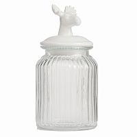 декоративная банка с крышкой deer средняя в Ангарске