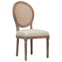 стул vintage french round cane back кремовый лён в Ангарске