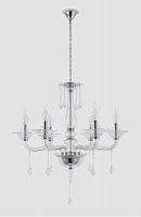 подвесная люстра crystal lux monica sp6 chrome/transparent в Ангарске