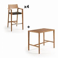 комплект мебели: стол и 4 стула pack 614 cybille от la forma (ex julia grup) в Ангарске
