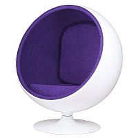 кресло eero ball chair бело-фиолетовое в Ангарске