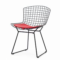 стул bertoia side кожаный standart черный в Ангарске