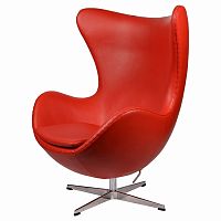 кресло arne jacobsen style egg chair красное в Ангарске