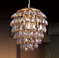 подвесной светильник crystal lux charme sp3+3 led gold/amber в Ангарске