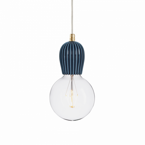 подвесной светильник keramik rib indigo brass в Ангарске