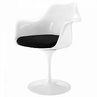 стул eero saarinen style tulip armchair черная подушка в Ангарске