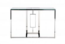 консоль серебряная с прозрачным стеклом 120x40x78 см в Ангарске